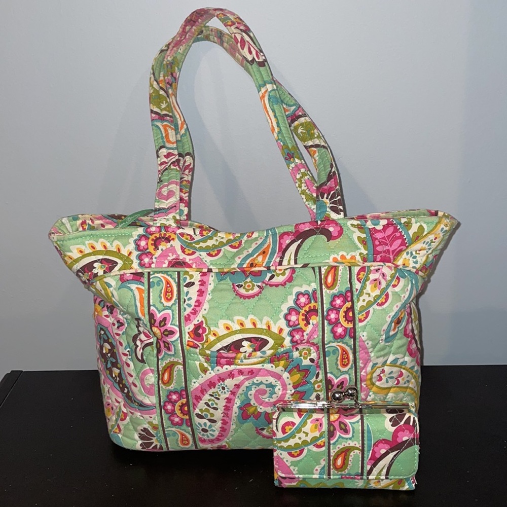 Vera Bradley Tote and Wallet set